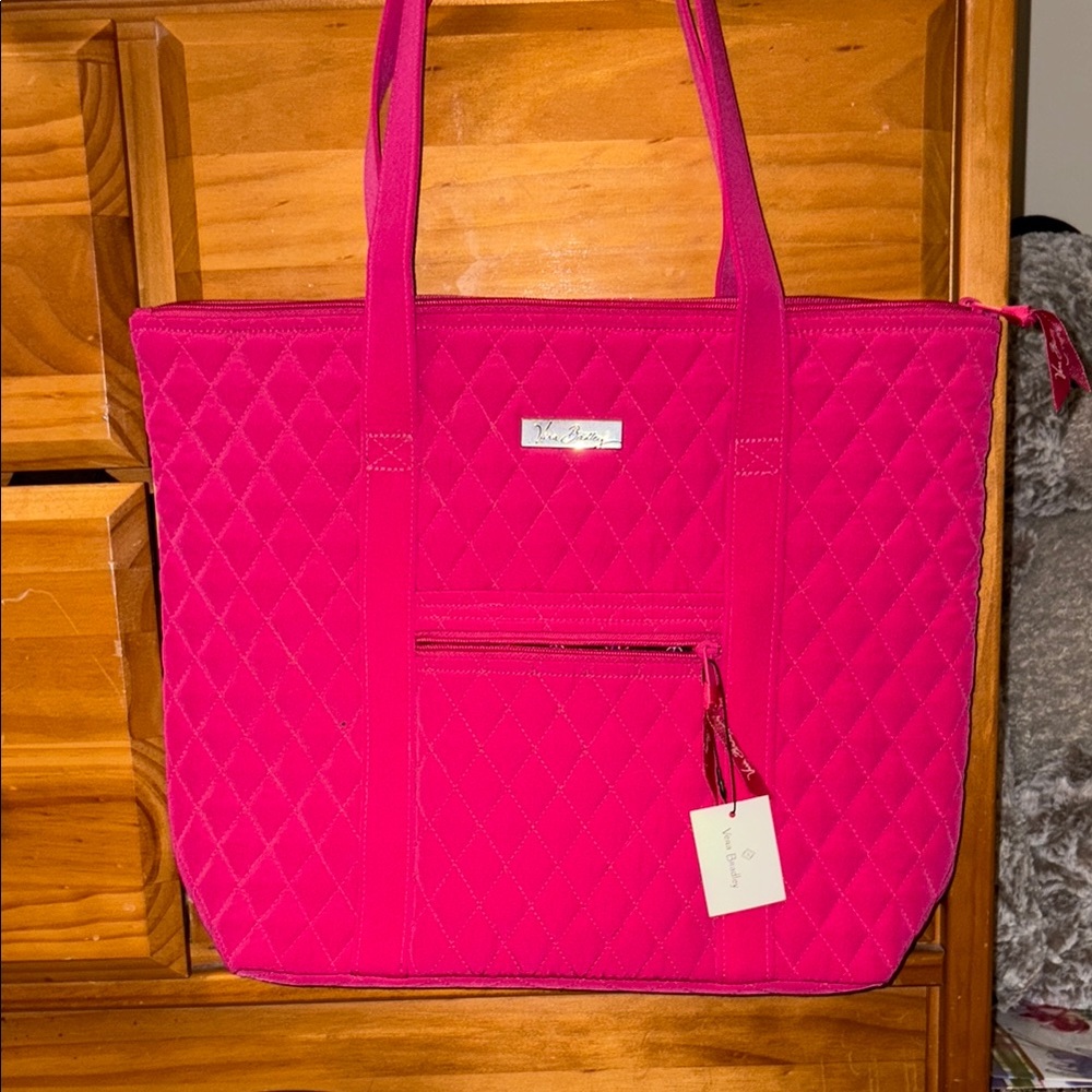 BRAND NEW WITH TAGS Vera Bradley Pink Quilted Tote Bag